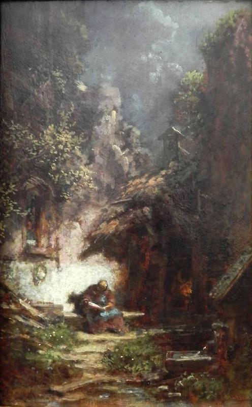 Carl Spitzweg Recluse Reading Norge oil painting art